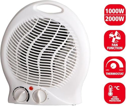 Chauffage d'appoint électrique 2000W portable avec sécurité et réglages personnalisés