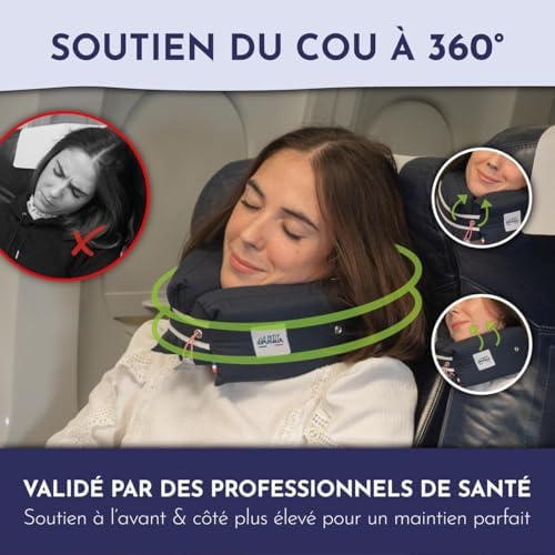 Oreiller ergonomique cervical 3 en 1 pour un confort optimal en voyage