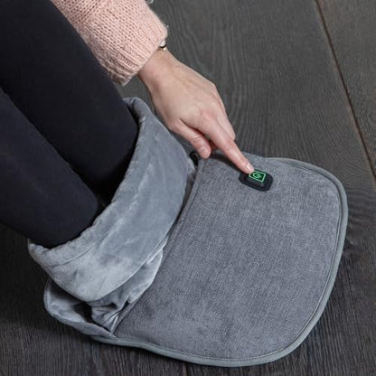 Chauffe pieds électrique sans fil avec powerbank 5000 mAh et texture ultra-douce