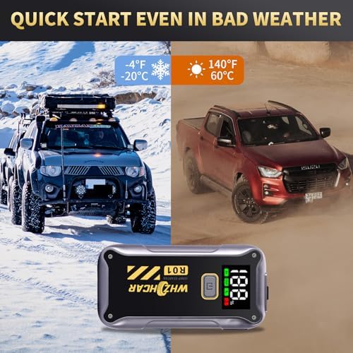 Booster Batterie Voiture Puissant avec Écran LCD et Sécurité Avancée