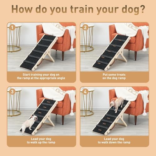 Rampe chien voiture robuste et réglable pour animaux jusqu'à 70 kg