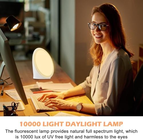 Lampe luminothérapie avec réglages de température et luminosité ajustables