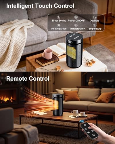 Chauffage d'appoint rapide et efficace avec technologie PTC et sécurité renforcée