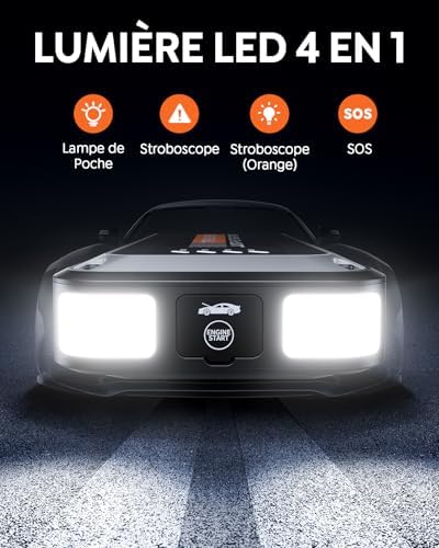 Booster batterie voiture puissant et portable avec fonctionnalités avancées
