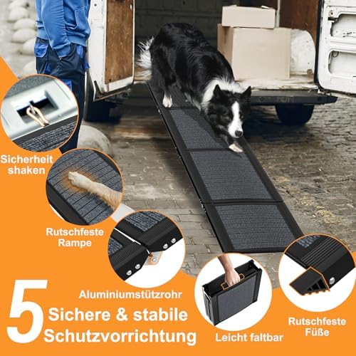 Rampe chien voiture pliable et sécurisée pour un accès facile