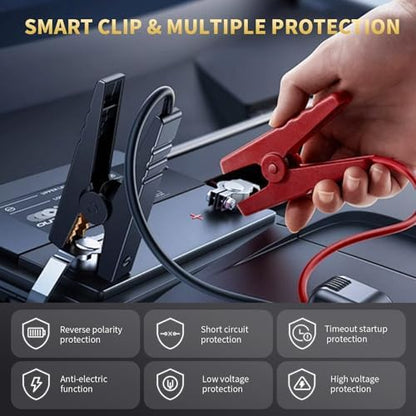 Booster Batterie Voiture Puissant avec Écran LCD et Sécurité Avancée