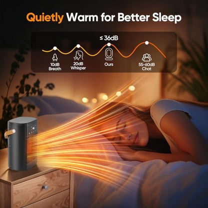 Chauffage d'appoint puissant et silencieux avec contrôle intelligent et sécurité avancée