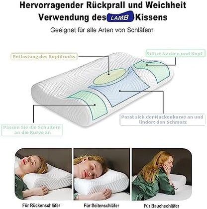 Oreiller ergonomique cervical réglable en hauteur pour un confort optimal