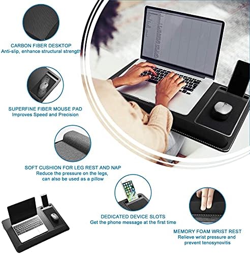 Support pour ordinateur portable pliable et ergonomique avec espace supplémentaire