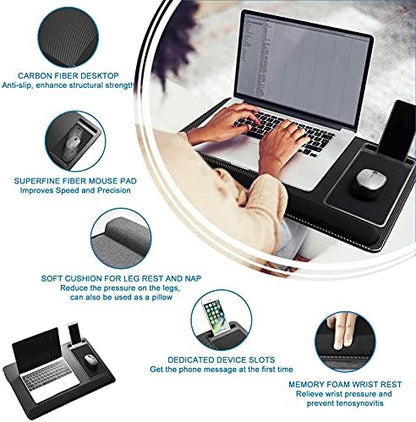 Support pour ordinateur portable pliable et ergonomique avec espace supplémentaire