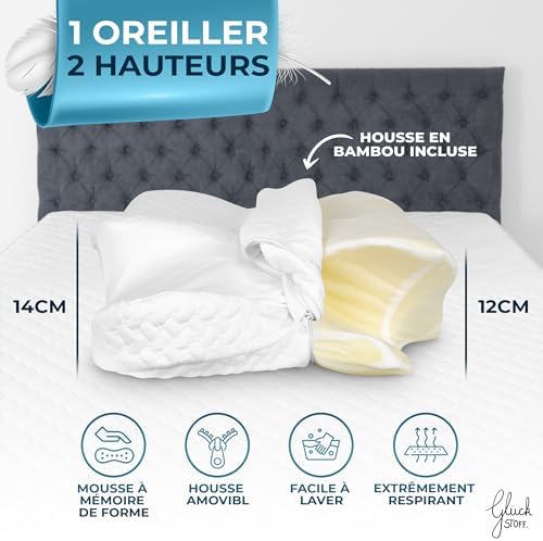 Oreiller ergonomique cervical pour un sommeil réparateur et sans douleur