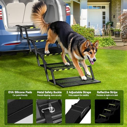 Rampe chien voiture ultra-large et réglable pour une sécurité optimale