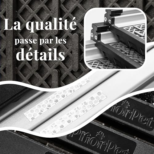 Rampe chien voiture antidérapante et pliable pour une sécurité optimale