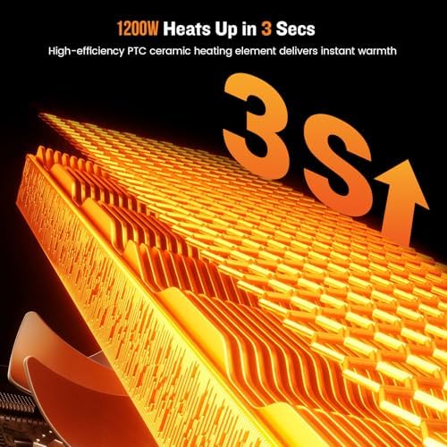 Chauffage d'appoint performant avec céramique PTC et thermostat intelligent