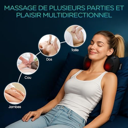 Masseur Cervical Shiatsu avec Système de Chauffage et Contrôle Bidirectionnel