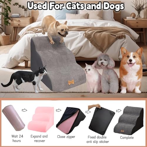 Escalier pour chien confortable et stable avec plusieurs tailles de marches