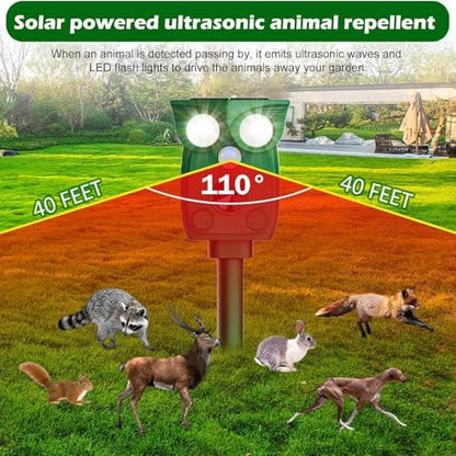 Répulsif pour chats avec capteur de mouvement avancé et énergie solaire