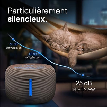 Fontaine à eau chat silencieuse et sans BPA avec éclairage LED et grande capacité