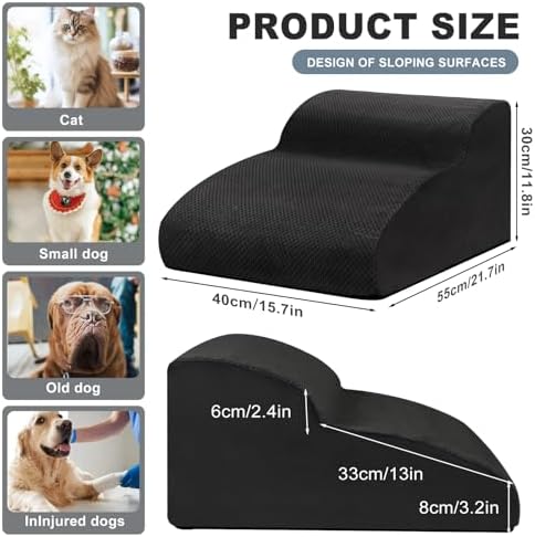 Escalier pour chien avec design en pente douce et éponge élastique