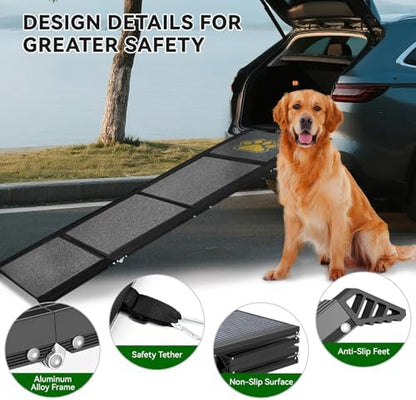 Rampe chien voiture robuste et stable pour un accès facile et sécurisé