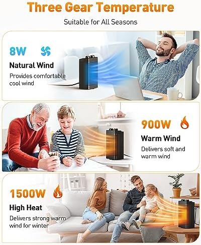 Chauffage d'appoint électrique avec modes multiples et sécurité avancée