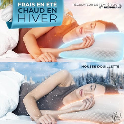 Oreiller ergonomique cervical pour un sommeil réparateur et sans douleur