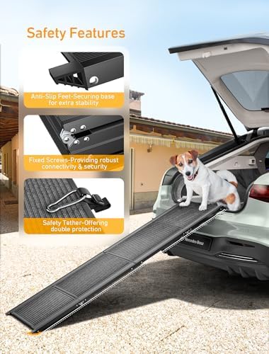 Rampe chien voiture robuste et confortable avec sécurité optimale