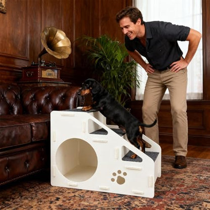 Escalier pour chien avec surface antidérapante et entretien facile