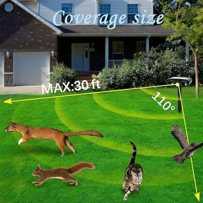 Répulsif pour chats efficace et écologique avec ultrasons et capteur de mouvement