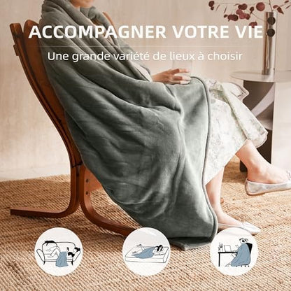 Couverture chauffante sécurisée et confortable avec réglages personnalisables
