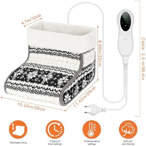 Chauffe pieds électrique avec télécommande et température réglable pour un confort optimal