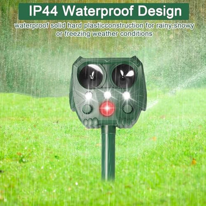 Répulsif pour chats avec détection de mouvement et alimentation solaire