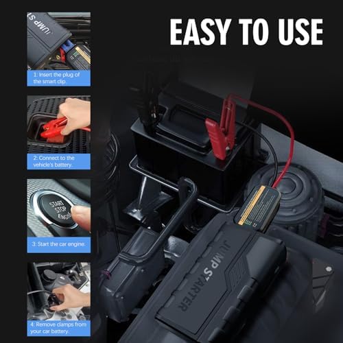 Booster batterie voiture puissant et portable avec sécurité avancée