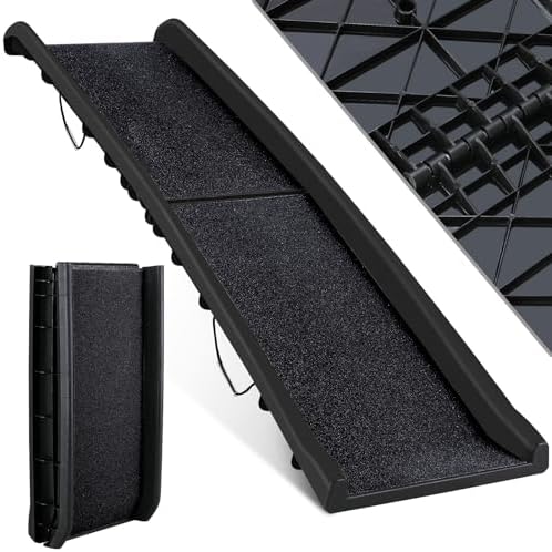 Rampe chien voiture antidérapante et pliable pour animaux âgés et lourds