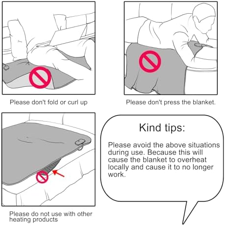 Couverture chauffante réversible en flanelle et cachemire sherpa avec réglages de chaleur et sécurité