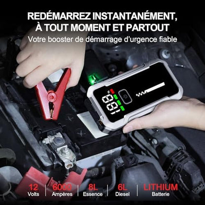 Booster batterie voiture puissant avec démarrage rapide et sécurité renforcée