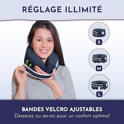 Oreiller ergonomique cervical 3 en 1 pour un confort optimal en voyage