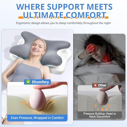 Oreiller ergonomique cervical pour un confort optimal et un sommeil réparateur