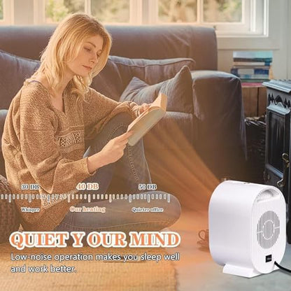 Chauffage d'appoint en céramique avec protection à 360 degrés et faible niveau sonore