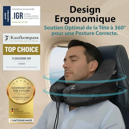 Oreiller ergonomique cervical pour un confort optimal en voyage