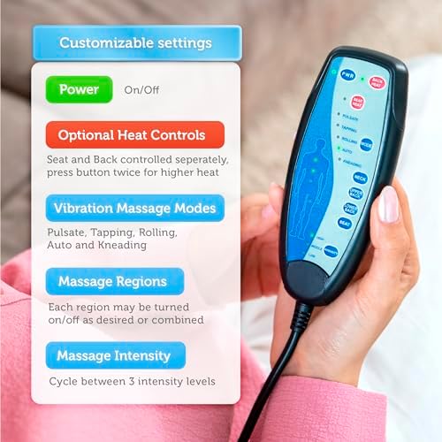 Masseur Cervical avec Vibration et Chauffage pour Soulagement du Dos