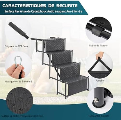 Rampe chien voiture robuste et pliable pour un transport sécurisé