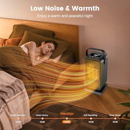 Chauffage d'appoint rapide et économe en énergie avec minuterie et sécurité