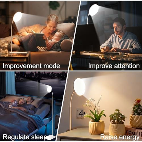 Lampe luminothérapie puissante avec réglages de couleur et recharge USB-A