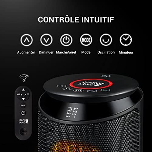 Chauffage d'appoint électrique avec WiFi pour un contrôle à distance et économie d'énergie