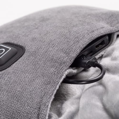 Chauffe pieds électrique sans fil avec powerbank 5000 mAh et texture ultra-douce