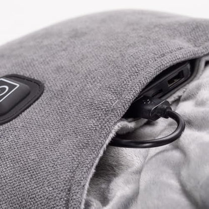 Chauffe pieds électrique sans fil avec powerbank 5000 mAh et texture ultra-douce