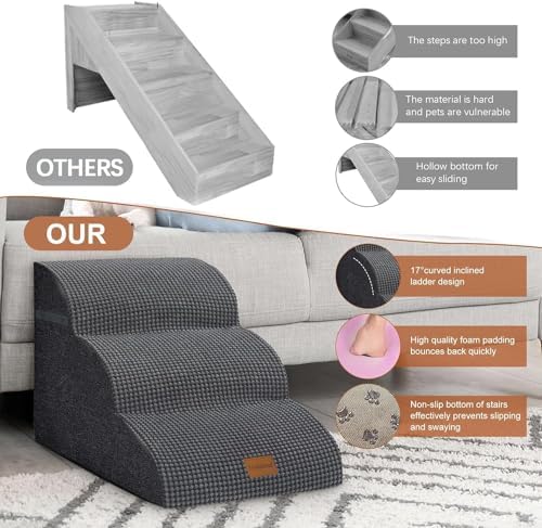 Escalier pour chien confortable et stable avec plusieurs tailles de marches