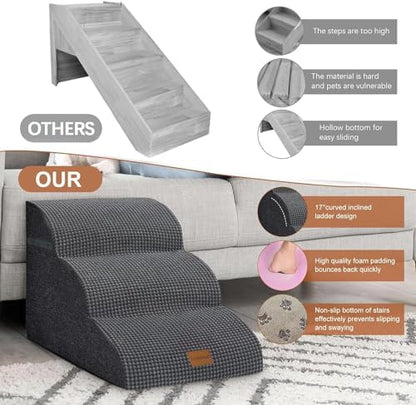 Escalier pour chien confortable et stable avec plusieurs tailles de marches