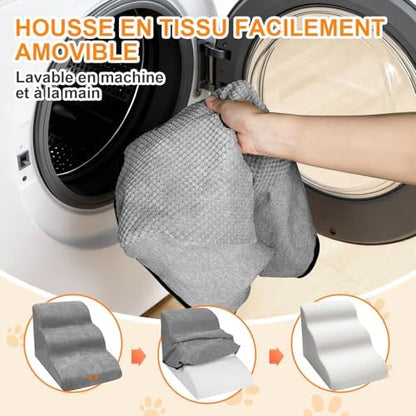 Escalier pour chien amovible et antidérapant avec mousse haute densité